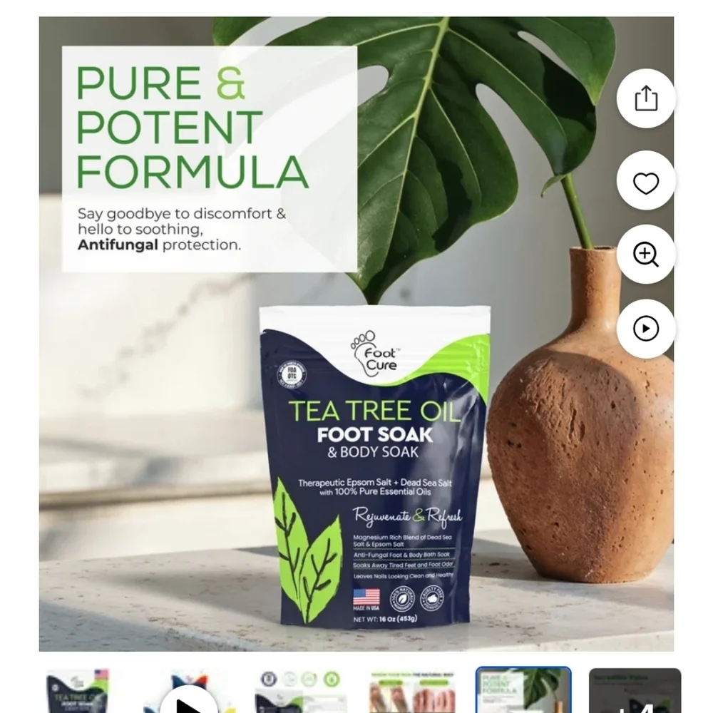 Foot Soak Epsom Salt Pedicure Salts Tea Tree Rosemary First Aid Feet Gift Bag